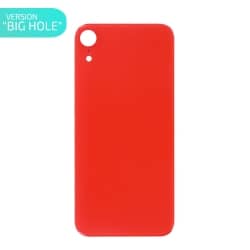 Vitre arrière pour iPhone XR Rouge - Version BIG HOLE