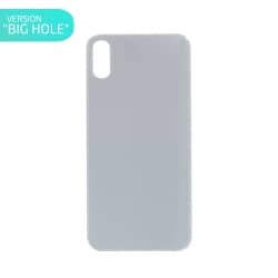 Vitre arrière pour iPhone X Blanc - Version BIG HOLE