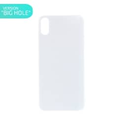 Vitre arrière pour iPhone XS Blanc - Version BIG HOLE