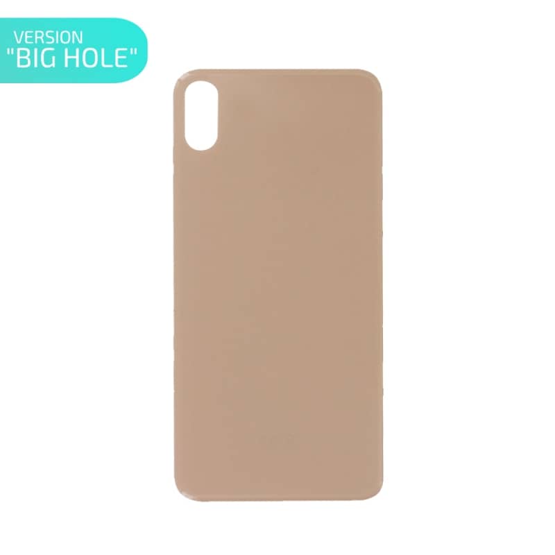 Vitre arrière pour iPhone XS Max Or - Version BIG HOLE