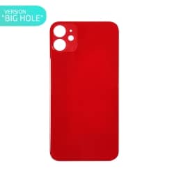 Vitre arrière pour iPhone 11 Rouge - Version BIG HOLE