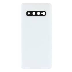 Vitre arrière compatible pour Samsung Galaxy S10+ Blanc Prisme