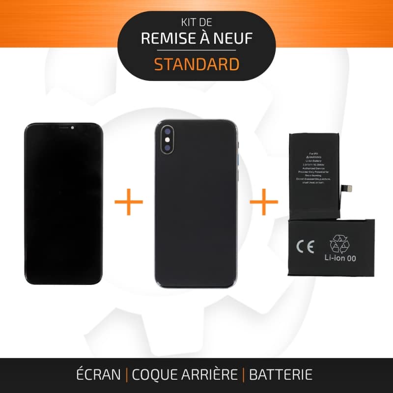 Kit de remise à neuf pour iPhone X Noir | STANDARD