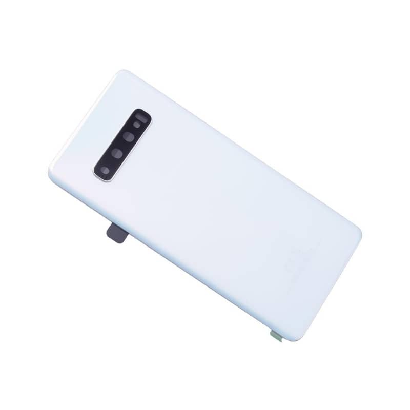 Vitre arrière originale d'occasion pour Samsung Galaxy S10 Plus - Blanc photo 0