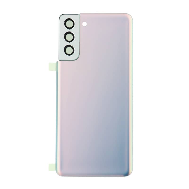 Vitre arrière compatible pour Samsung Galaxy S21+ Argent photo 1