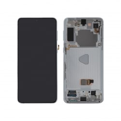 Bloc écran d\'origine prémonté sur châssis pour Samsung Galaxy S21+ Argent - Sans caméra - photo 1