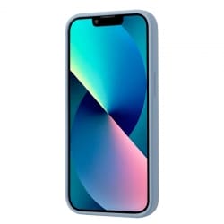 Housse Silicone pour iPhone 15 Plus avec Intérieur Microfibres Bleu 2