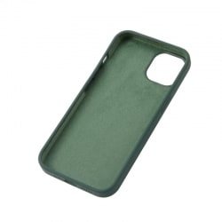 Housse silicone pour iPhone 15 avec intérieur microfibres vert nuit 2