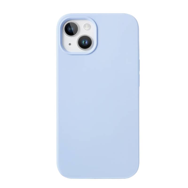 Housse silicone pour iPhone 15 avec intérieur microfibres violet 4