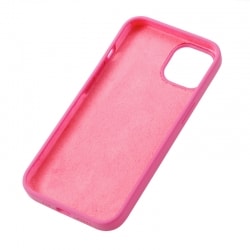 Housse silicone pour iPhone 15 avec intérieur microfibres Rose 2