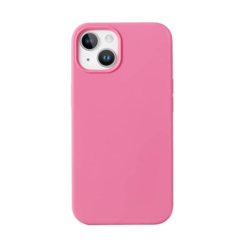 Housse silicone pour iPhone 15 avec intérieur microfibres Rose 4