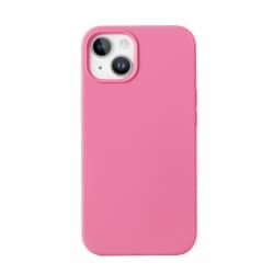 Housse Silicone Rose pour iPhone 15 Plus avec Intérieur en Microfibres 4