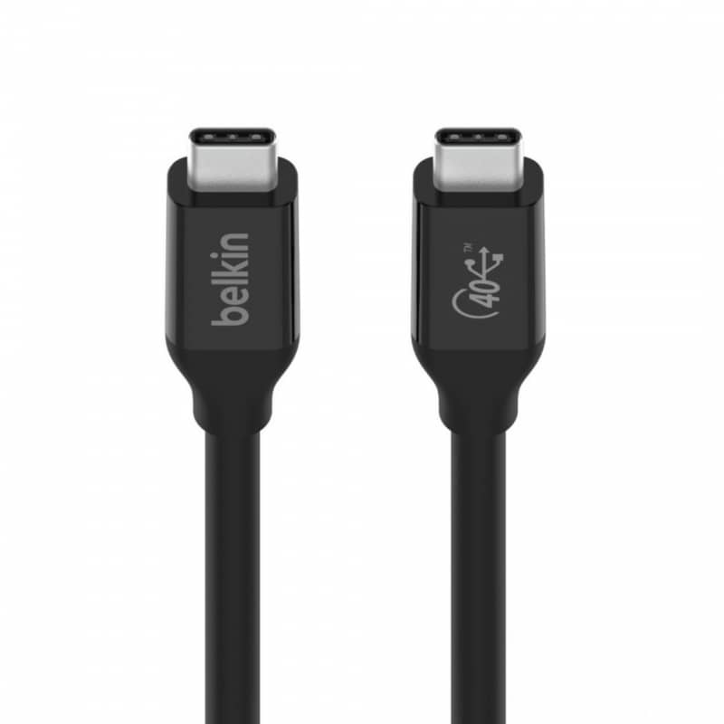 BELKIN Câble USB4 USB-C vers USB-C 0,8 Mètre 100 WATT Noir photo 1