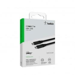 BELKIN Câble USB4 USB-C vers USB-C 0,8 Mètre 100 WATT Noir photo 3