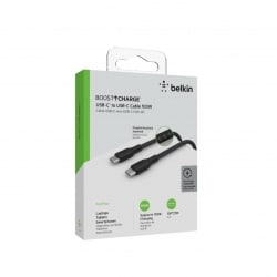 Câble USB-C vers USB-C BELKIN Tressé 100W 1 mètre photo 3