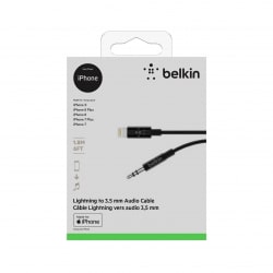 Câble BELKIN Jack 3.5mm vers Lightning MFi 0,9m photo 3