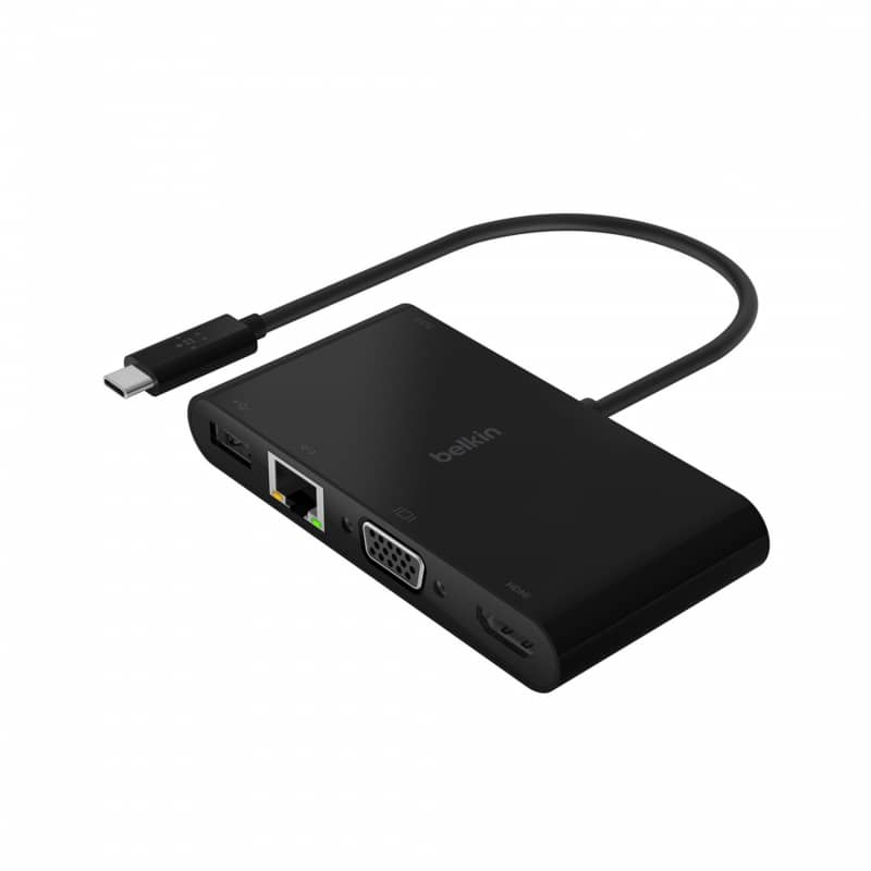 Adptateur USB-C 5 en1 BELKIN VGA HDMI ETHERNET USB-C USB-A photo 1