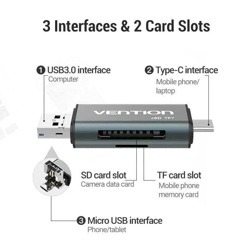 USBHubAdaptateur4PortsUSB30avecLecteurdeCarteSDTFMicroSDM2MSCFXDphoto 1