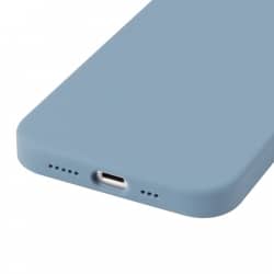 Housse silicone pour iPhone 13 mini avec intérieur microfibres Bleu