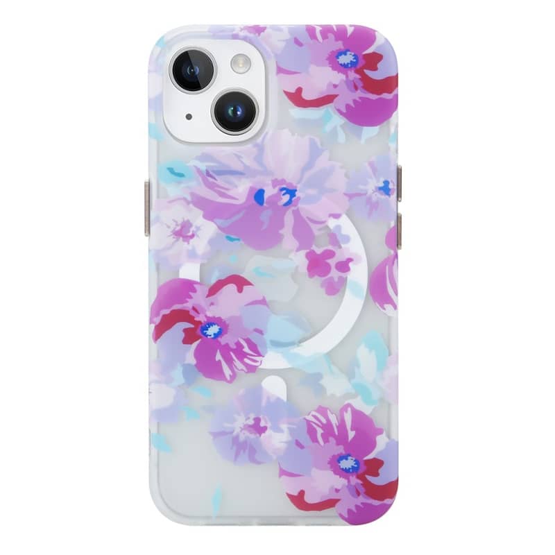 Coque avec motif Fleur Violet pour iPhone 14 photo 1