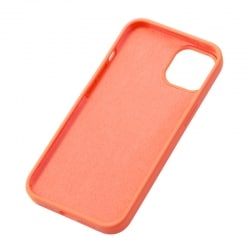 Coque en silicone Orange Corail pour iPhone X/XS intérieur en microfibres photo 3