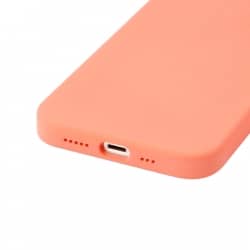 Coque en silicone Orange Corail pour iPhone X/XS intérieur en microfibres photo 4