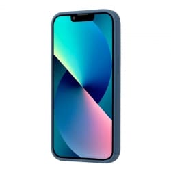 Coque en silicone Bleu nuit pour iPhone X/XS intérieur en microfibres photo 2