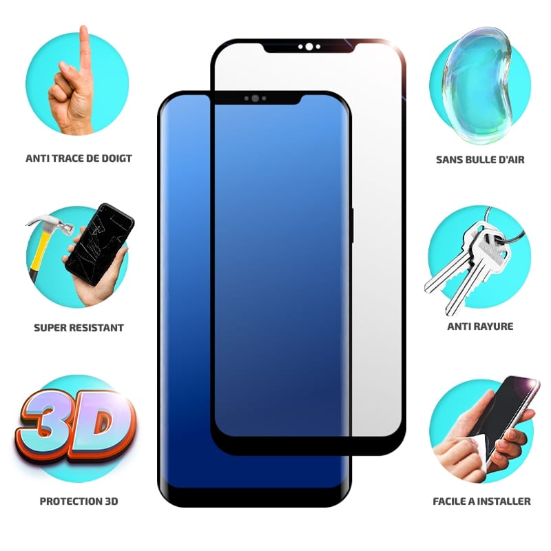 Verre trempé 3D pour iPhone XR/11 photo 1