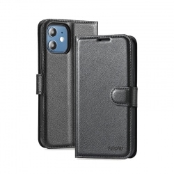 Etui Noir pour Samsung Galaxy A12 avec porte-cartes intégré photo 1