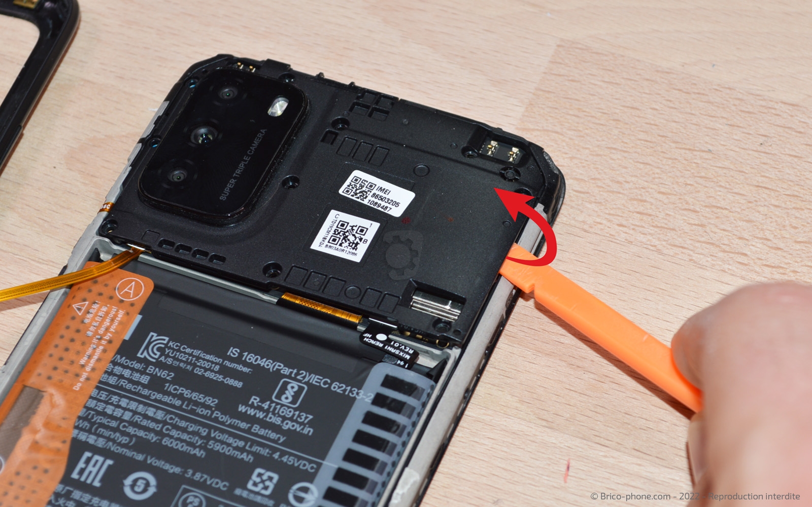 Tutoriel de remplacement pour la batterie du Xiaomi Poco M3 Pro