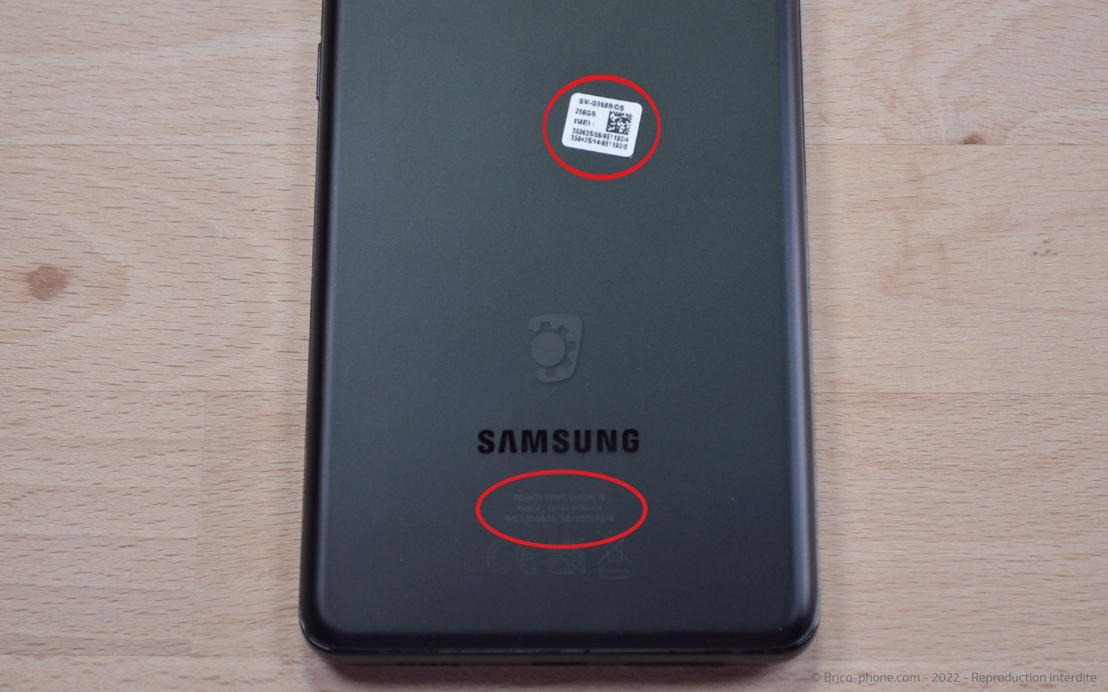 Vitre arrière Samsung Galaxy S21 Ultra 5G (G998B) Phantom Bleu (Sans Logo)