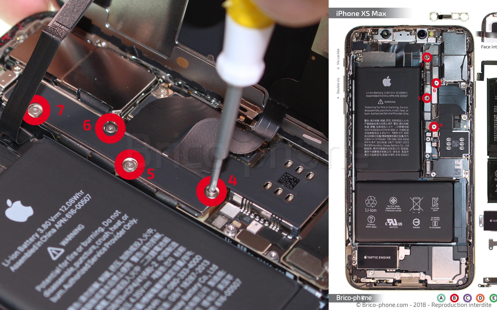 Remplacement batterie iPhone X / XS / XS MAX : Tutoriel 