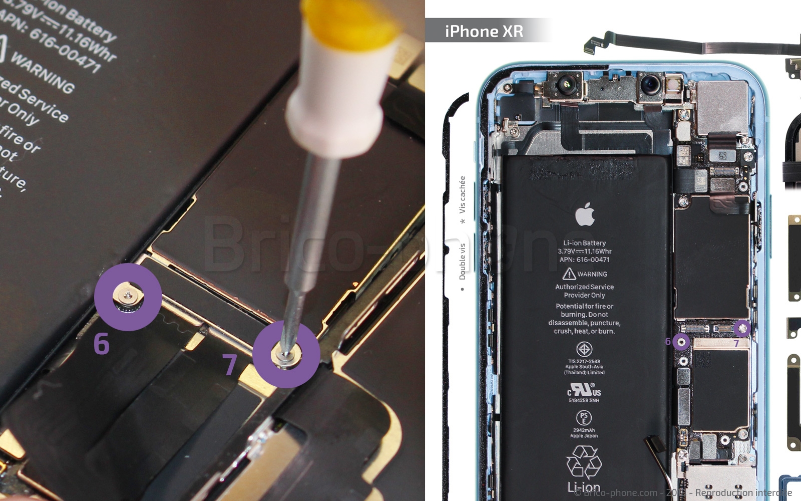 Remplacement de la batterie de l'iPhone XR - Tutoriel de réparation iFixit
