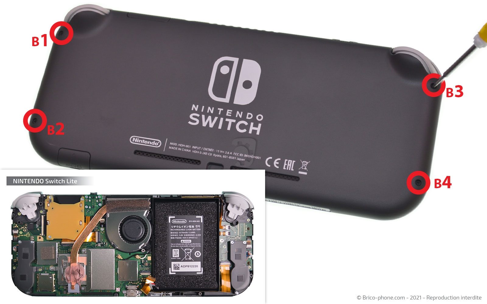 Kit d'outils Bricophone pour réparer la Nintendo Switch / Switch lite