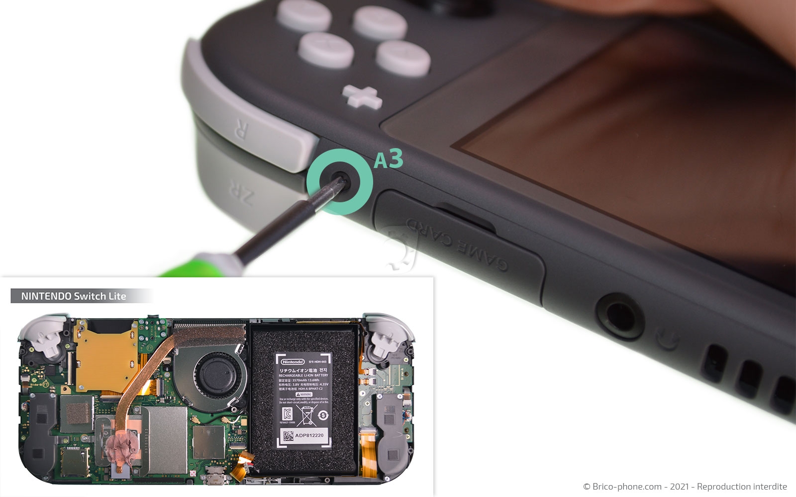 Comment remplacer la batterie Nintendo switch lite 