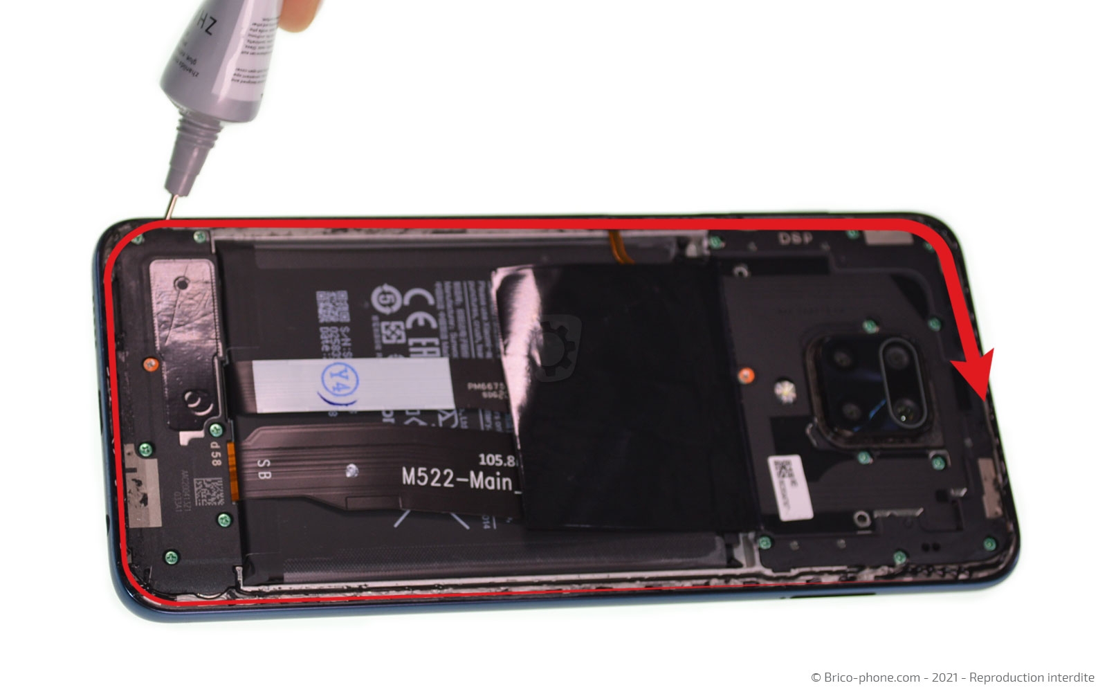 Réparation Smartphone Android Redmi Note 9 - Changement d'écran - Xiaomi 